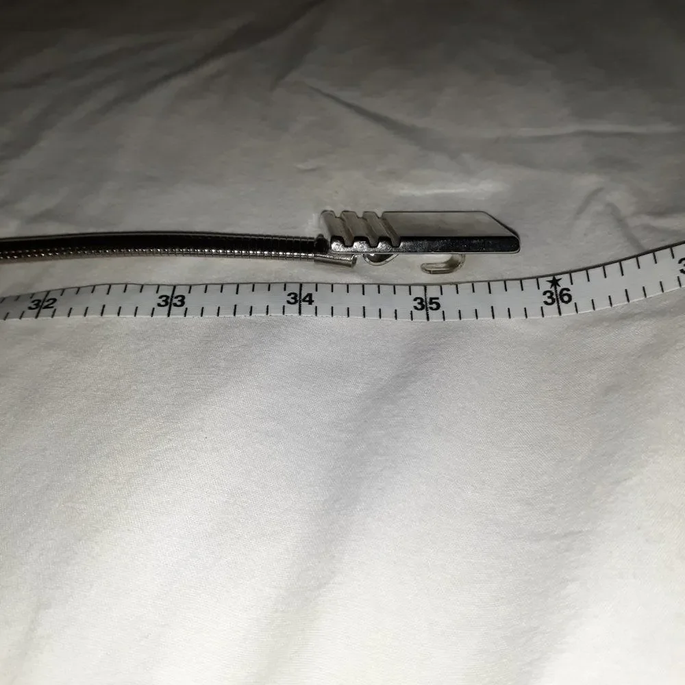 Vintage Silver Serpentine Disco‎ Belt Stretchy 35
